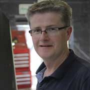John Lee in the workshop